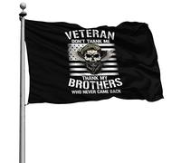 Avec Œillets Bannière Renforcé Drapeau De Jardin Vétéran, Ne Me Remerciez Pas, Remerciez Mes Frères Journée Des Anciens Combattants Américains 90X150Cm Bannière Extérieure Pour Célébration Extéri