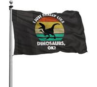 Avec Œillets Bruant Décoratifs Bannière Extérieure C'Est Drôle, J'Aime Vraiment Les Dinosaures, Ok 90X150Cm Bannière Pour Événements Fête Extérieur