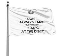 Avec Œillets Drapeau De Jardin Décoratifs Bannière Je Ne Panique Pas Toujours, Mais Quand Je Le Fais, C'Est En Discothèque 90X150Cm Drapeaux De Pirate Pour Anniversaire Balcon Restaurant