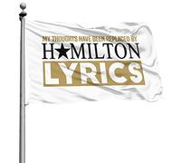 Avec Œillets Drapeau De Jardin Décoratifs Drapeaux De Pirate Mes Pensées Ont Été Remplacées Par Les Paroles De Hamilton 90X150Cm Bruant Pour Fête Anniversaire Extérieur