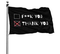 Avec Œillets Drapeau De Jardin Personnalisé Bannière Merci, Va Te Faire Foutre 90X150Cm Drapeaux De Pirate Pour Bar Anniversaire Extérieur