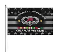 Avec Œillets Drapeau Pirate Vétéran De La Guerre Du Golfe, 82E Division Décoratifs Pour Décorations Fête Anniversaire 90X150Cm