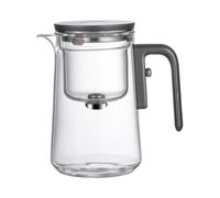 Avec infuseur à thé | En verre pour thé en vrac, conception de poignée anti-brûlure, théières avec contrôle de presse pour thé en vrac, thé à fleurs, voyage à la maison