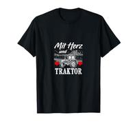 Avec inscription en allemand « Herz und Traktor Schlepper » pour les agriculteurs T-Shirt