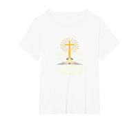 avec Jésus, Je Peux Affronter Demain, la Vie Fait Peur | Foi chrétienne T-Shirt, Femme Grandes Tailles, Blanc, 4X