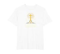 avec Jésus, Je Peux Affronter Demain, la Vie Fait Peur | Foi chrétienne T-Shirt, Homme Grandes Tailles, Blanc, 4X Tall