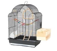 avec Jouet Grandes Cages à Oiseaux for perroquets pigeonnier perruches en métal Cages à Oiseaux avec balançoire hamac for Oiseaux Fournitures Cage décorative(Set C)