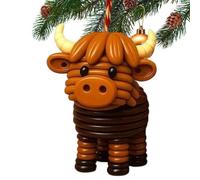 avec la vache des hautes terres sur le bouton, ornement de bouton de vache | Boutons d'artisanat de Noël amusants pour hommes, Dzie