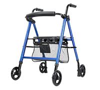 Avec l'aide à la marche Seat Rollator, Déambulateur pliable avec siège, 4 roues, panier réglable en hauteur, capacité de 136 kg