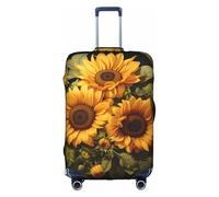 Avec les housses de valise jaune tournesol imprimées de personnalité tendance adaptées pour une utilisation professionnelle et extérieure, blanc, M