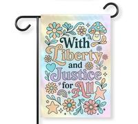 [] Avec Liberty and Justice All Garden Flag Social Justice Equality Flag in This House We Believe Resist