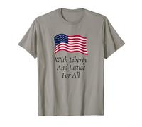 avec Liberty and Justice for All Drapeau américain Patriotique T-Shirt