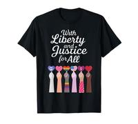 Avec Liberty and Justice for All Protest Freedom 4 juillet T-Shirt