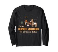 avec Mon Burrito sabanero Funny Spanish Feliz Navidad Manche Longue