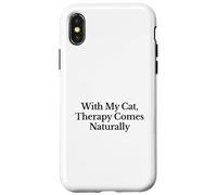 avec Mon Chat, la thérapie Vient naturellement Coque pour iPhone X/XS