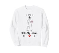 avec Mon marié Couple Assorti Mariage Lune de Miel mariée Sweatshirt