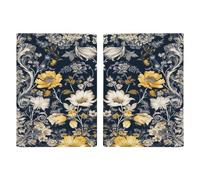 Avec motif floral pour passeport porte-cartes, étui de passeport de voyage, étui de protection pour passeport en PU, housse de protection pour passeport, unisexe, style 20,3 x 13,8 cm, Style :,