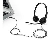 Avec ordinateur : avec câblage, PC confortable, réduction du bruit avec câble pour salle de classe, travail de streaming de jeux à domicile | Reuni