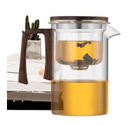 Avec passoire, verre, bouilloire en verre, bouilloire avec passoire, portable à feuilles mobiles et passoire à thé pour le bureau, le salon, le salon de thé