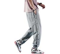 Avec patte de boutonnage latérale Pantalon d'entraînement actif Bouton-pression fendu sur le côté Pantalon de survêtement à bouton-pression latéral avec poches Pantalon for homme Pantalon de survêteme