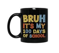 avec poignée Tasses de Petit déjeuner Mec, c'est mes 100 jours d'école, 100e jour d'école, les gars Tasse en Céramique café Drôle Tasses à café pour décorer Homme 330ml
