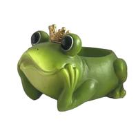 - Avec pot en résine couronne, pots juteux | Support à ustensiles décoratif pour jardin de terrasse, pelouse, plantes à grenouilles dormantes pour jardin d'intérieur