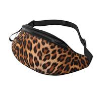 avec Prise Casque Sac À Poitrine Imprimé Léopard Sac À Taille Réglable Waist Pack pour Promenade De Chien Activités Vacance 14X35Cm