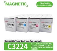 Avec puce 1.5K cartouche de Toner pour Lexmark C3224 C3224dw MC3224dwe MC3224adwe MC3224i MC3324DW MC3324ADWE MC3324I C3220K0 NA EUR C3224 - Noir 1.5K