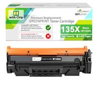 Avec Puce 135X W1350X (135A W1350A) Cartouche d'Encre Compatible Noir pour M207dw M209 M209d M209dw MFP M234 M234d M234dw M234sdw M234sdn M235sdw, Ne Fonctionne pas avec Modèle Se Terminant par "e"