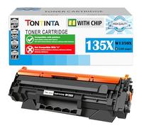 [avec puce] 135X W1350X ( 135A W1350A ) Cartouches de Toner Compatibles Noir Haute Capacité pour M209dw M209d M207dw M234dw M234sdn M235sdw, Non Compatible avec les Imprimantes Portant un Suffixe "e"