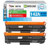 [avec Puce] 142A W1420A Cartouches de Toner Compatibles Capacité Standard 2 Noires pour M110 M110w M139 M140 M140w, Non Compatible avec Les Imprimantes Dont Le Numéro de Modèle se Termine par Un e