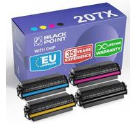 [avec Puce] Black Point HP 207X Lot de 4 Cartouches de Toner pour HP 207X HP 207A HP W2210X W2210A W2211X W2212X W2213X pour HP Color LaserJet Pro MFP M282nw MFP M283fdn MFP M283fdw M255dw M255nw