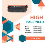Avec Puce Cartouche De Toner Pour Hp 212X 212A W2120X W2121X W2122X W2123X Color Laserjet Enterprise M554Dn M555Dn M555X Flow Mfp M578C M578Z M578F M578Dn Noir Cyan Magenta Jaune,Pack De 4