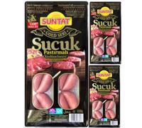Avec Pufai Grocery, suntat saucisse à l'ail avec jambon de bœuf (selon le type turc) 1000 g x 3 pièces