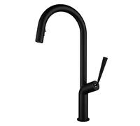 avec pulvérisateur Pull Down, robinets à Arc élevé Commercial, Robinet à Double Fonction à Un Seul Trou pour évier de Cuisine, ller