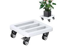 Avec roulettes, support roulant en métal robuste, base mobile pour pot de fleurs avec roulettes pivotantes verrouillables, chariot de jardinière durable pour intérieur ou extérieur, jardin, terrasse