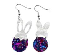 Avec style avec les d'oreilles lapin à paillettes de Pâques, un accessoire indispensable pour la saison. Boucles D'Oreilles Femme