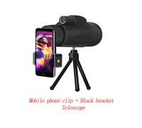 (avec support 01) Télescope d'observation BAK4 HD 11FT/1000YDS 12x50 monoculaire pour smartphone longue