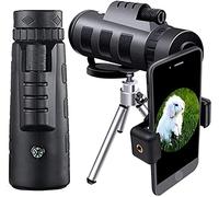 Avec support pour smartphone et trépied cadeau 40 x 60 Télescope monoculaire haute définition avec FMC BAK9 Pr durable et transparent