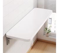 Avec supports d'étagère pliables en métal robuste(White,120x30cm47.2x9.4in)