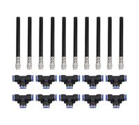 Avec têtes d'arrosage incurvées rotatives avec rotation à 360 ° pour arrosage de jardin en laiton buse réglable Tees brumisation intégrée 4