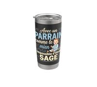 Avec Un Parrain Comme Le Mien Impossible D'Etre Sage Gobelet isotherme en acier inoxydable double paroi