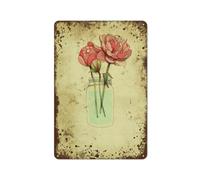 avec une de pivoines roses dans un pot, bouquet de fleurs vintage Mothe, décoration murale intéressante pour la maison, idée de personnalisation, boîte en métal vintage, décoration de chambre, burea