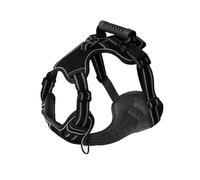 avec Une Poignée De Contrôle Douce Respirante sans Traction Harnais De Chien Extérieur Réflexion A Réglable Harnais De Chien en Nylon pour Le Labrador Bulldogs Français,Noir,XS