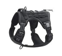 avec Une Poignée De Contrôle Réfléchissante Extérieure sans Traction du Harnais De Chien en Nylon Réglable avec Un Padding Entraîne De Chiens Faire De Chasse pour Les Chiens Moyens À Grands,Noir,