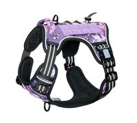 avec Une Poignée De Contrôle Réfléchissante Extérieure sans Traction du Harnais De Chien en Nylon Réglable avec Un Padding Entraîne De Chiens Faire De Chasse pour Les Chiens Moyens À Grands,B,M