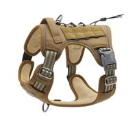 avec Une Poignée De Contrôle Réfléchissante Extérieure sans Traction du Harnais De Chien en Nylon Réglable avec Un Padding Entraîne De Chiens Faire De Chasse pour Les Chiens Moyens À Grands,Kaki,