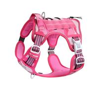 avec Une Poignée De Contrôle Réfléchissante Extérieure sans Traction du Harnais De Chien en Nylon Réglable avec Un Padding Entraîne De Chiens Faire De Chasse pour Les Chiens Moyens À Grands,Un,S