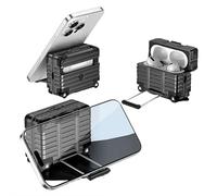 avec verrou de sécurité pour AirPods 4 2025, coque de protection en polycarbonate rigide avec porte-clés pour AirPods Pro 2e/1ère génération et Pro, comprend un kit de nettoyage (noir pour AirPods 1