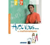 Avec vous... en mathématiques - de la 6e à la 3e - Cahier + didierfle.app - Nathalie Auger - Didier - broché - Méthode de langue